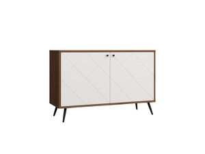 لوحة جانبية 118.2×39.6×76.6سم جوزي وأبيض لوحة جانبية 118.2×39.6×76.6سم جوزي وأبيض